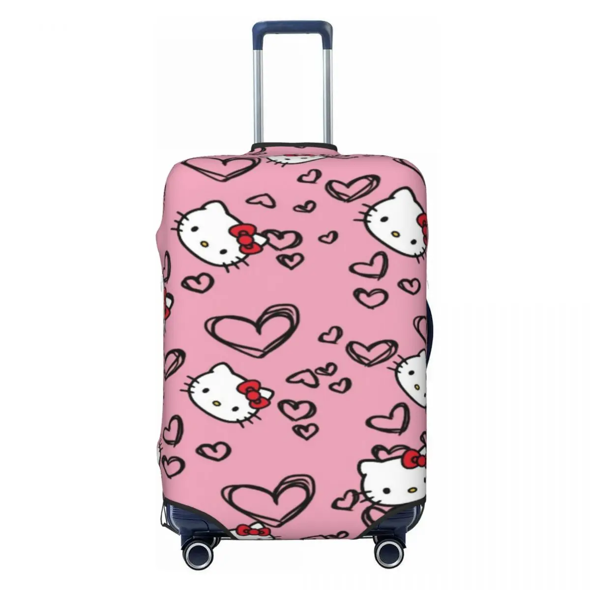 

Custom Hello Kitty Cartoon Luggage Cover Funny Suitcase Protector Covers Suit For 18-32 inch