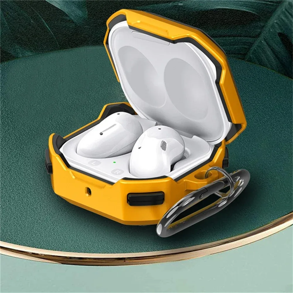 TPU+PC Earphone Case with Buckle Dustproof Earphone Storage Case Anti Fall for Samsung Galaxy buds live/2/pro/2 pro/FE