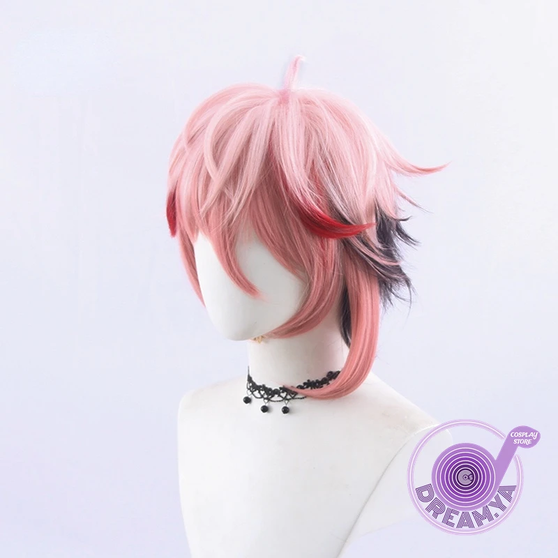 Seraph Dazzlegarden Cosplay Wig Nijisanji Vtuber Voltaction Pink Red Mixed Heat Resistant Synthetic Hair Halloween Role Play