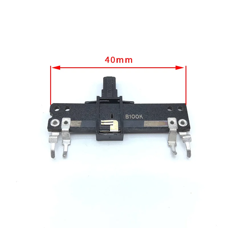 5 pcs 40mm straight slide fader single potentiometer B100K straight slide potentiometer stroke 28mm