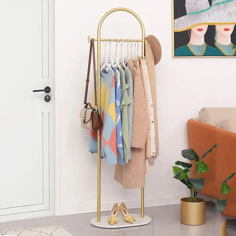 

Creative Living Room Furniture Floor Coat Rack Nordic Home Mobile Bedroom Dormitory Metal Hangers Original Hallway Clothing Rack