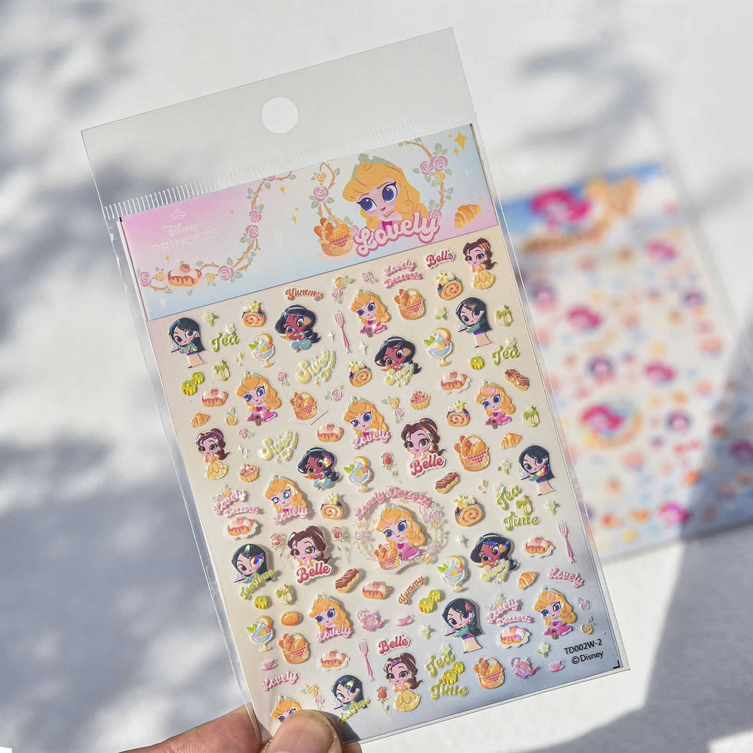 สติ๊กเกอร์ติดเล็บ 5D ลายเจ้าหญิงดิสนีย์น่ารัก ชุดตัวละครจากแอนิเมชั่นดิสนีย์ สำหรับตกแต่งเล็บ