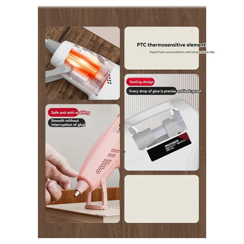 ماكينة سيليكون ساخنة قابلة لإعادة الشحن A02F-Mini، 7 مم لاسلكية محمولة 3.7 فولت، استخدام 60 دقيقة، شحن من النوع C، أدوات DIY للأطفال