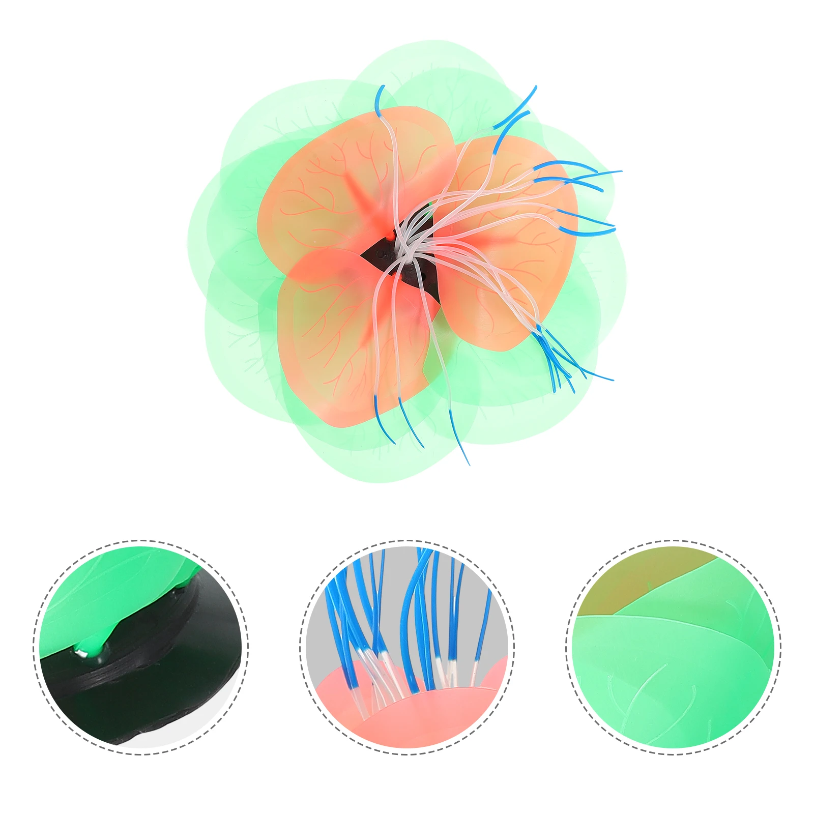 

Fluorescent Flower Decoration Fake Lily Pads Fish Tank Aquatic Plant Aquarium Artificial Lotus Decorations