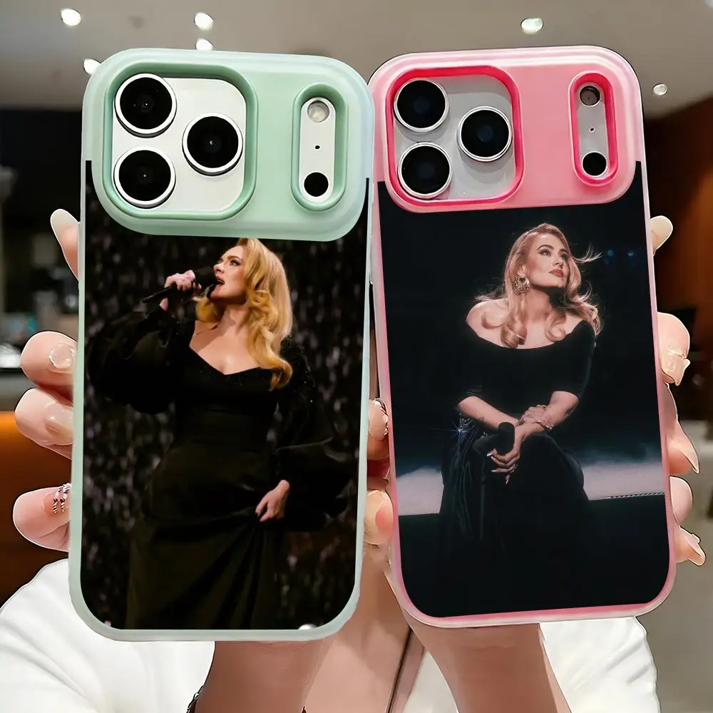 

singer soulful A-Adele Phone Case Phone Case For iPhone17 16 15 14ProMax Crystal Double-layer Bright Liquid luxury