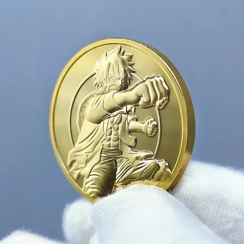 ONE PIECE Monkey D Luffy Commemorative Coin Anime Roronoa Zoro Metals Cartoon Souvenir Art Collection Gift Ornaments Craft Gift