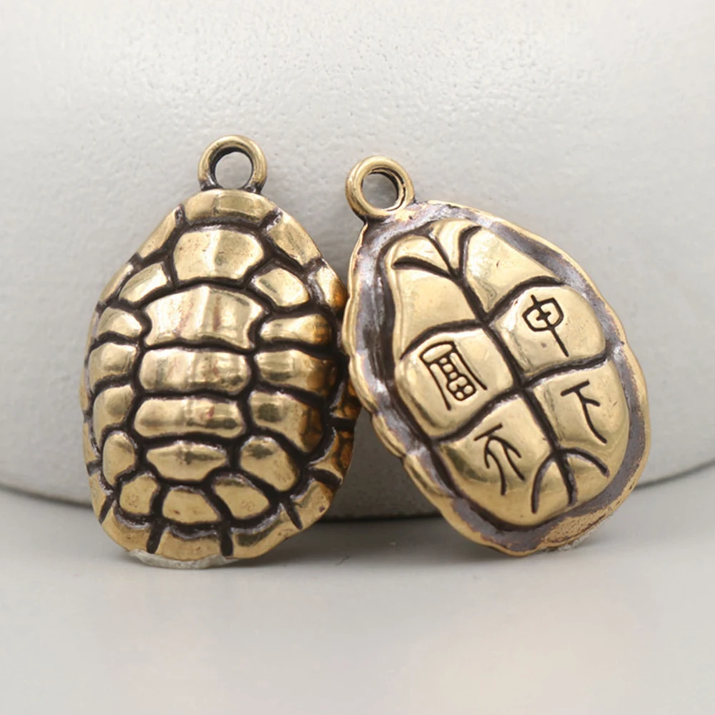 

Turtle Shell Pendant Retro Brass Brass Jewelry Charm Jewelry Charm Lightweight Car Keychain Adorn DIY Accessories Parts