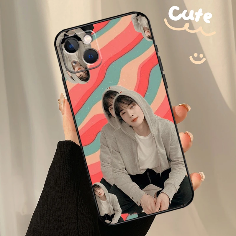 Cha EunWoo Eun Woo Case For iPhone 13 12 11 14 15 16 Pro Max XR XS X Plus  12 13 Mini Bumper Cover Capa