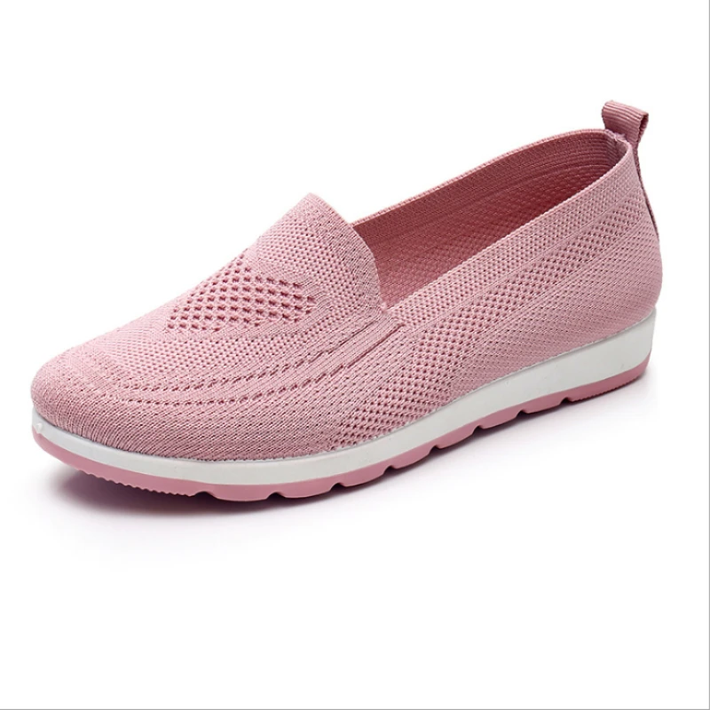 women\'s summer sneakers slip on flat shoes Women\'s Casual Loafers walking shoes Female Outdoor Mesh Soft Bottom Sports Shoes