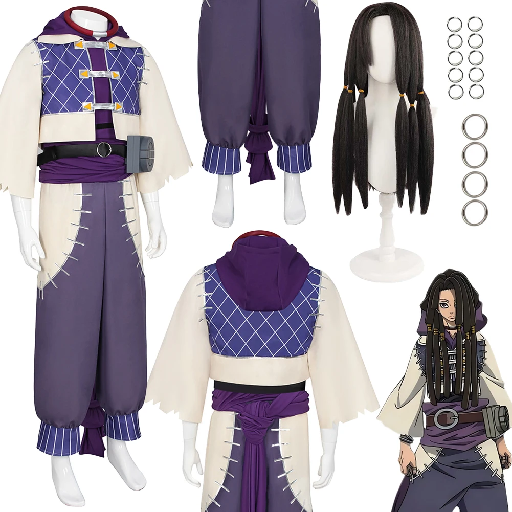 Disfraces de Anime Fantasia Gachi A Kuta Jabba, Pelucas y Ropa para Hombre, Disfraz Masculino de Fantasía para Halloween, Carnaval y Fiestas