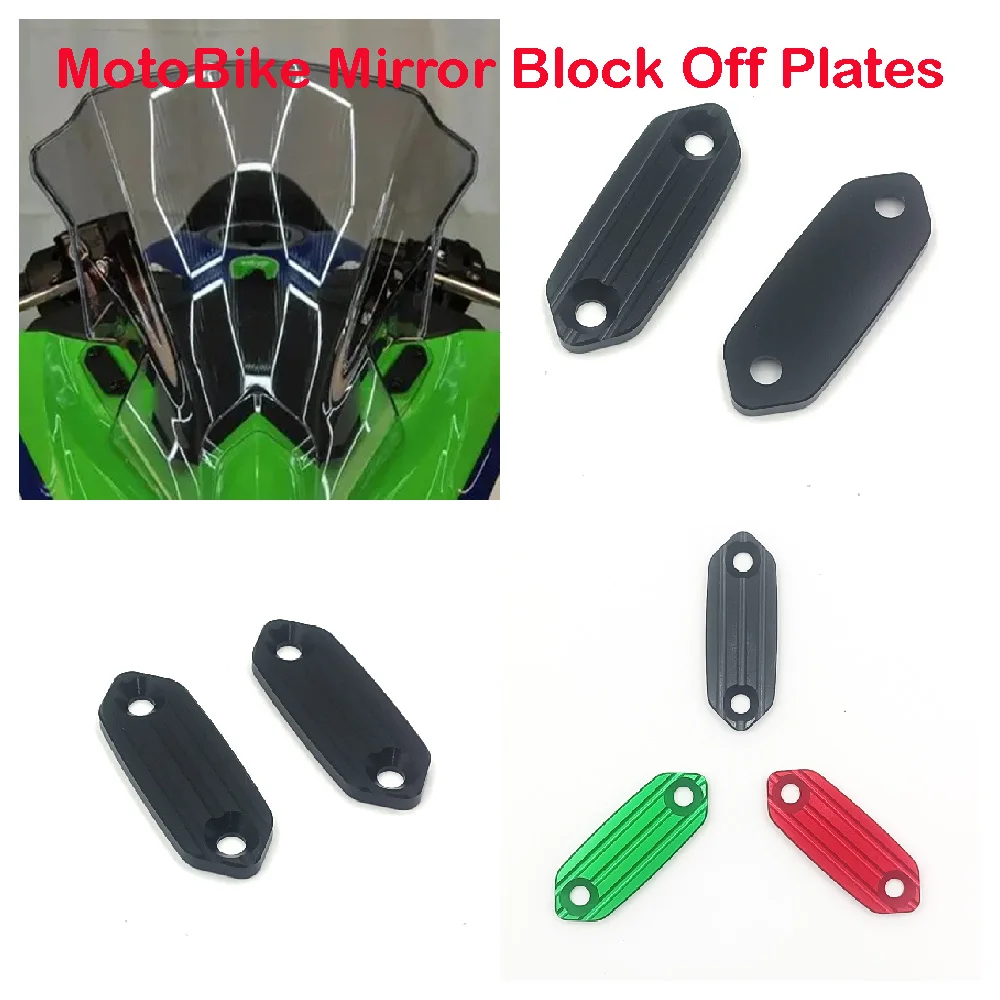 

Fits for Kawasaki Ninja 500 SE 400 ABS Ninja300 250 250SL 2013-2026 Motorcycle Mirror Block Off Plates Mirrors Base Hole Caps