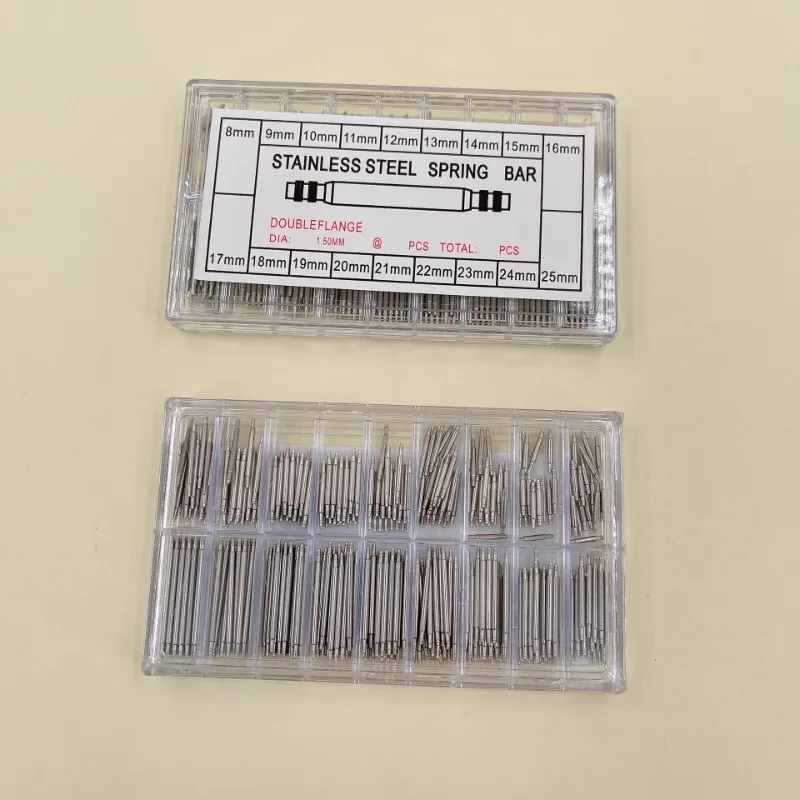 360 قطعة دبابيس الساعات الربيع القضبان الفرقة حزام رابط 8-25 مللي متر مزيل مجموعة طقم تصليح الفولاذ طقم تصليح طقم أدوات