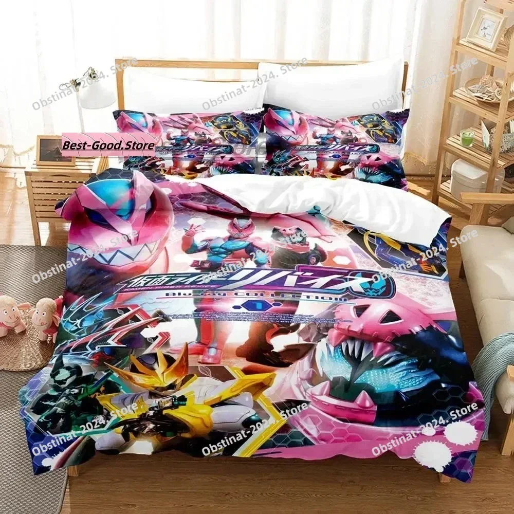 Kamen Rider REVICE Bedding Set Single Twin Printed Bed Set With Pillowcase Bed Duvet Cover Single Double Queen Super King Size