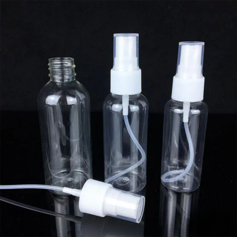 10ml 30ml 50ml 100ml Transparent Spray Bottle Plastic Pressing Side Perfume Sub Bottles Alcohol Liquid Packing Container