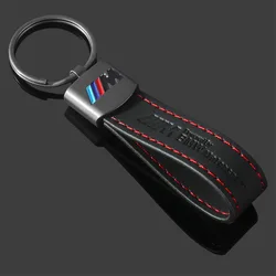 Leather Car Emblem Key Fobs Keyring Key Chain Decoration for Bmw M Performance G30 G32 Auto Interior Modification Accessories