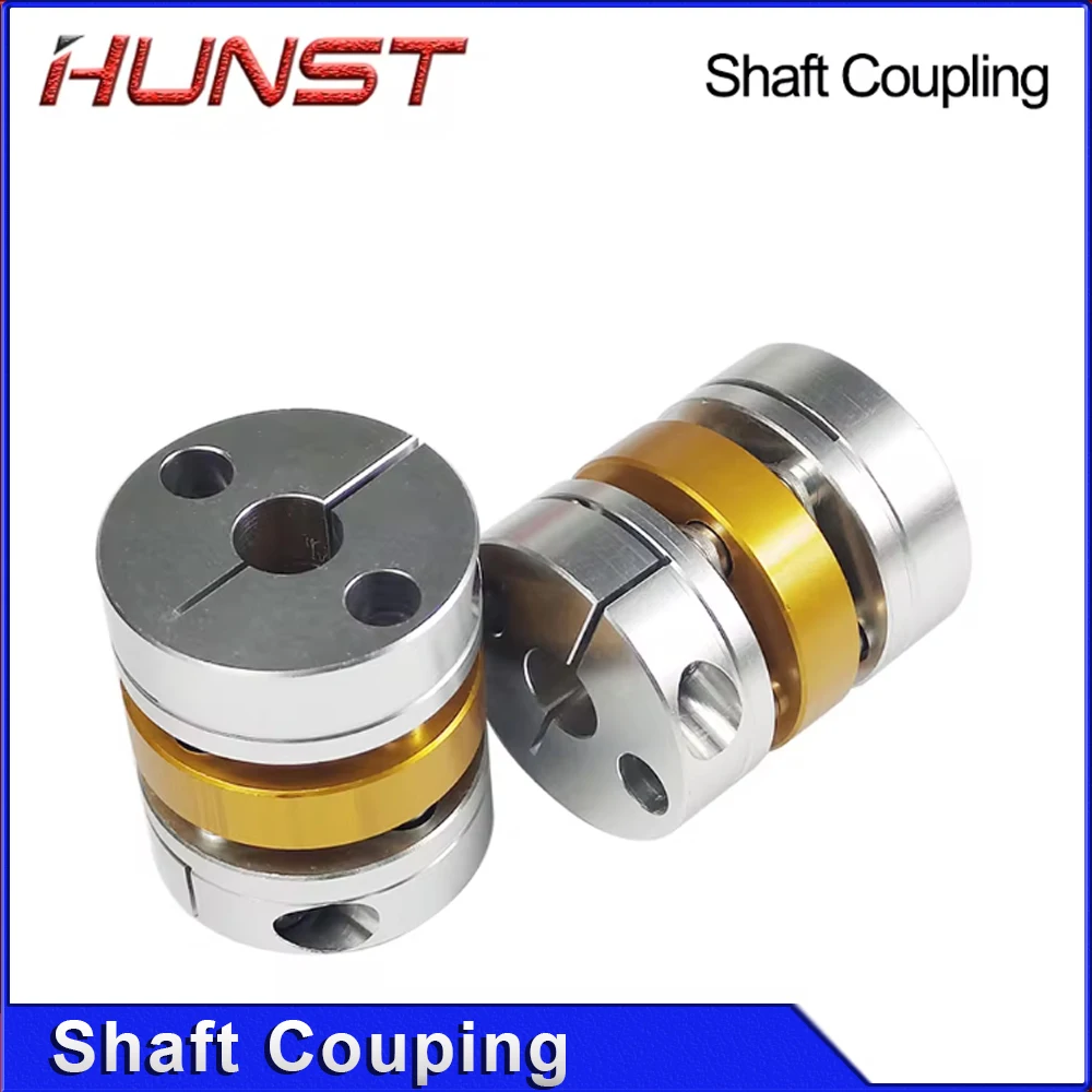 HUNST Double Diaphragm Shaft Coupling Disc Electric Coupler Bore 12x12mm D42 L49mm For Screw Rod Stepper Servo Motor Encoder