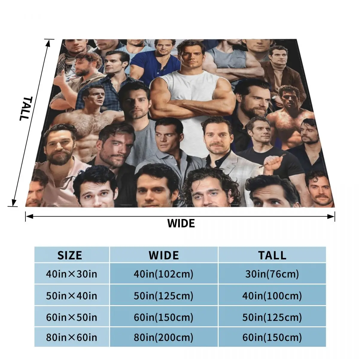 HIGH QUALITY Henry Cavill Photo Collage A Ultra-Soft Micro Fleece Blanket