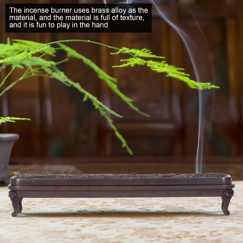 3pcs Brass Alloy Incense Burner Box Spill-Proof Ash Control Incense Holder Case Antique Incense Ash Catcher Home Meditation