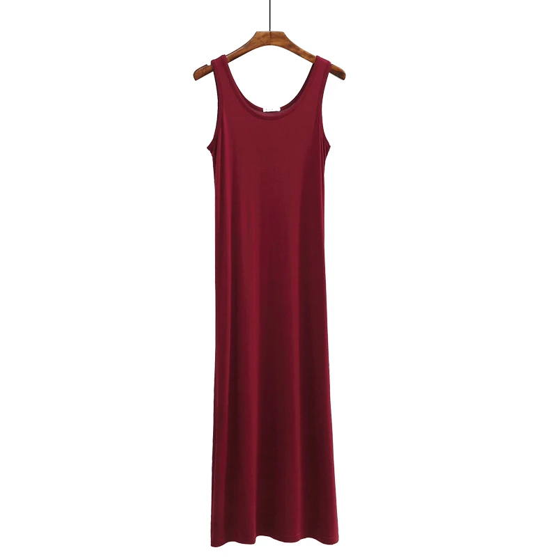 Modal largo Camis chaleco vestido falda de fondo mujer vestidos sueltos más grasa talla grande embarazo Mujer