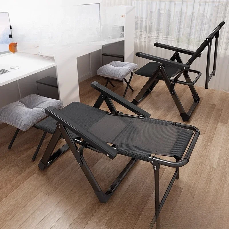 Reclining chair lunch break folding office lunch break dormitory computer chair lazy nap reclining back chair office couch