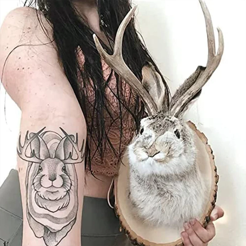 New Resin Handicraft Creative Deer Antler Rabbit Home Creative Wall Decoration Hanging Decoration Wall Furniture Decoration