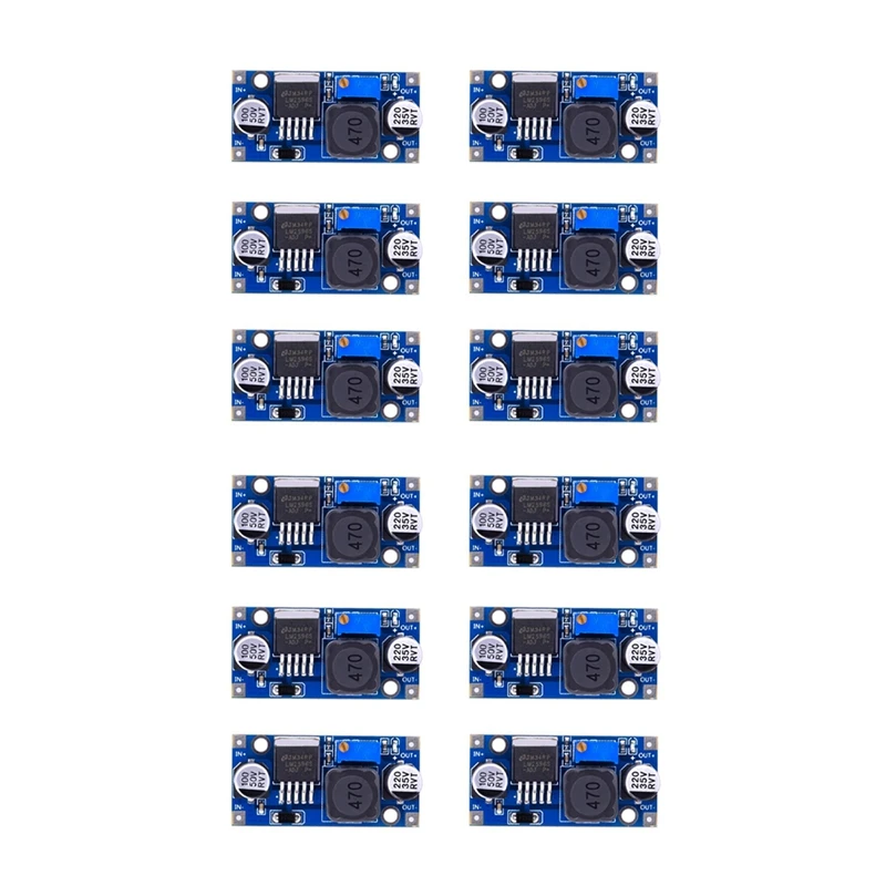 12 Pack LM2596 DC To DC Buck Converter 3.0-40V To 1.5-35V Power Supply Step Down Module (6 Pack)