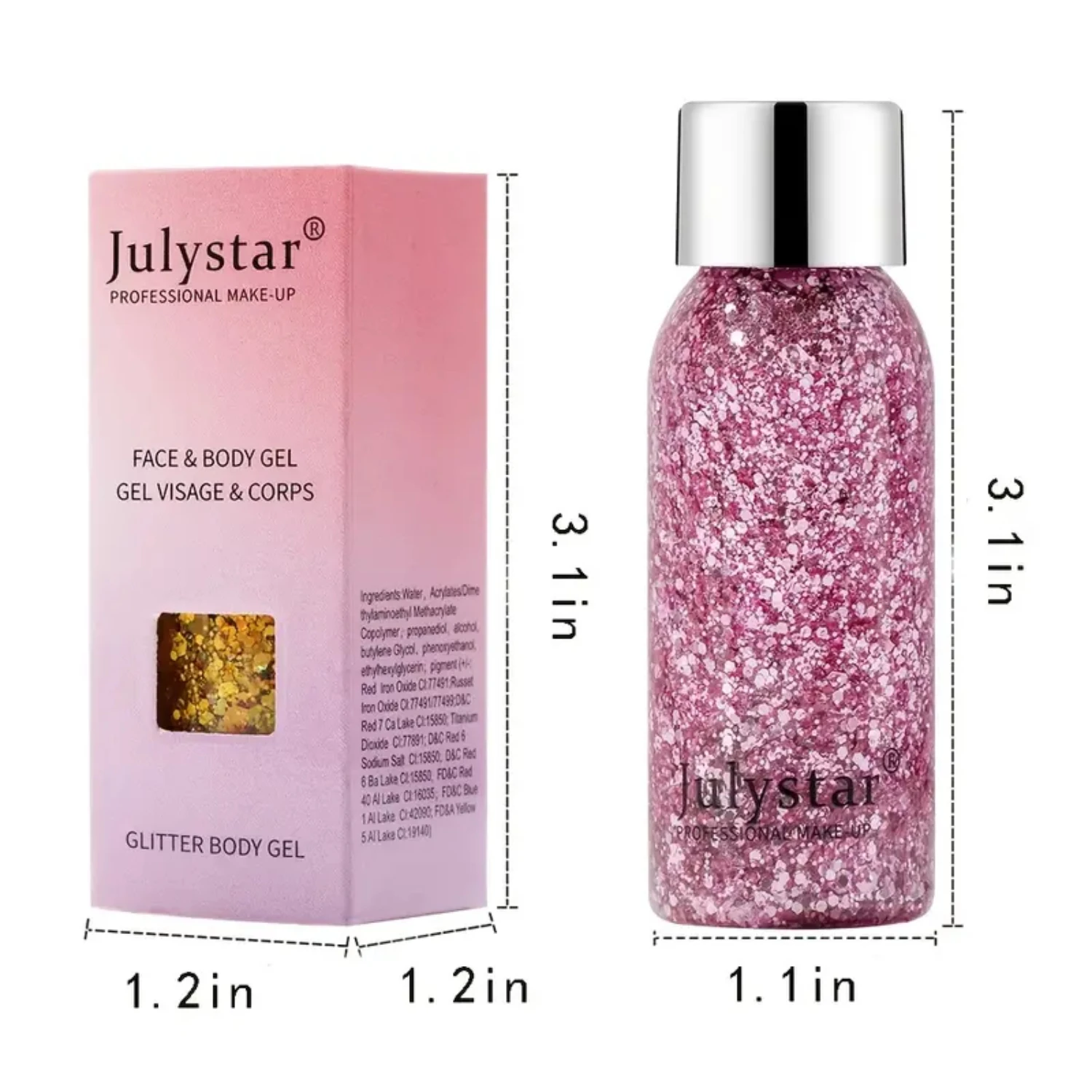 Glitter per il corpo olografico a 10 colori, glitter a lunga durata Shimmer Chunky Paillettes Glitter per corpo, viso, trucco per capelli