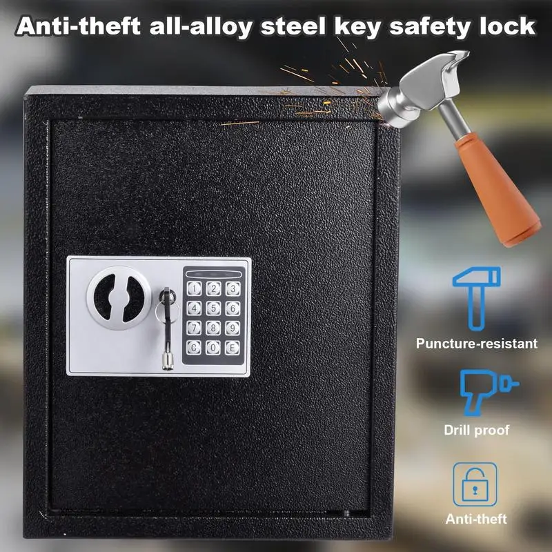 ตู้กุญแจ 40 ที่ใส่กุญแจตู้กุญแจดิจิตอลที่เก็บกุญแจกล่องล็อคเหล็กพร้อมแท็กกุญแจกุญแจอิเล็กทรอนิกส์ปลอดภัยสําหรับโรงแรมบ้าน