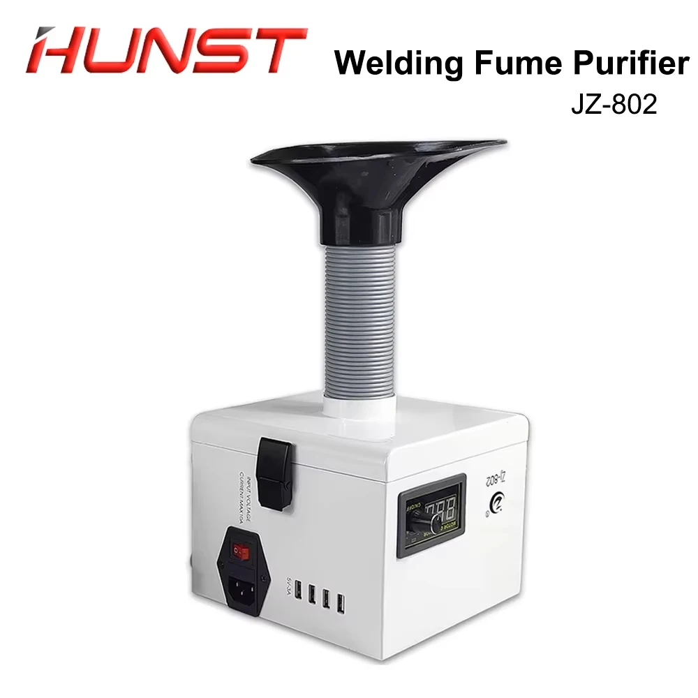 HUNST ZJ- 802 ZJ- 802S Welding Fume Extractor Air Dust Fume Purifier USB Fast Charger Industrial Phone PCB Soldering Repair Tool