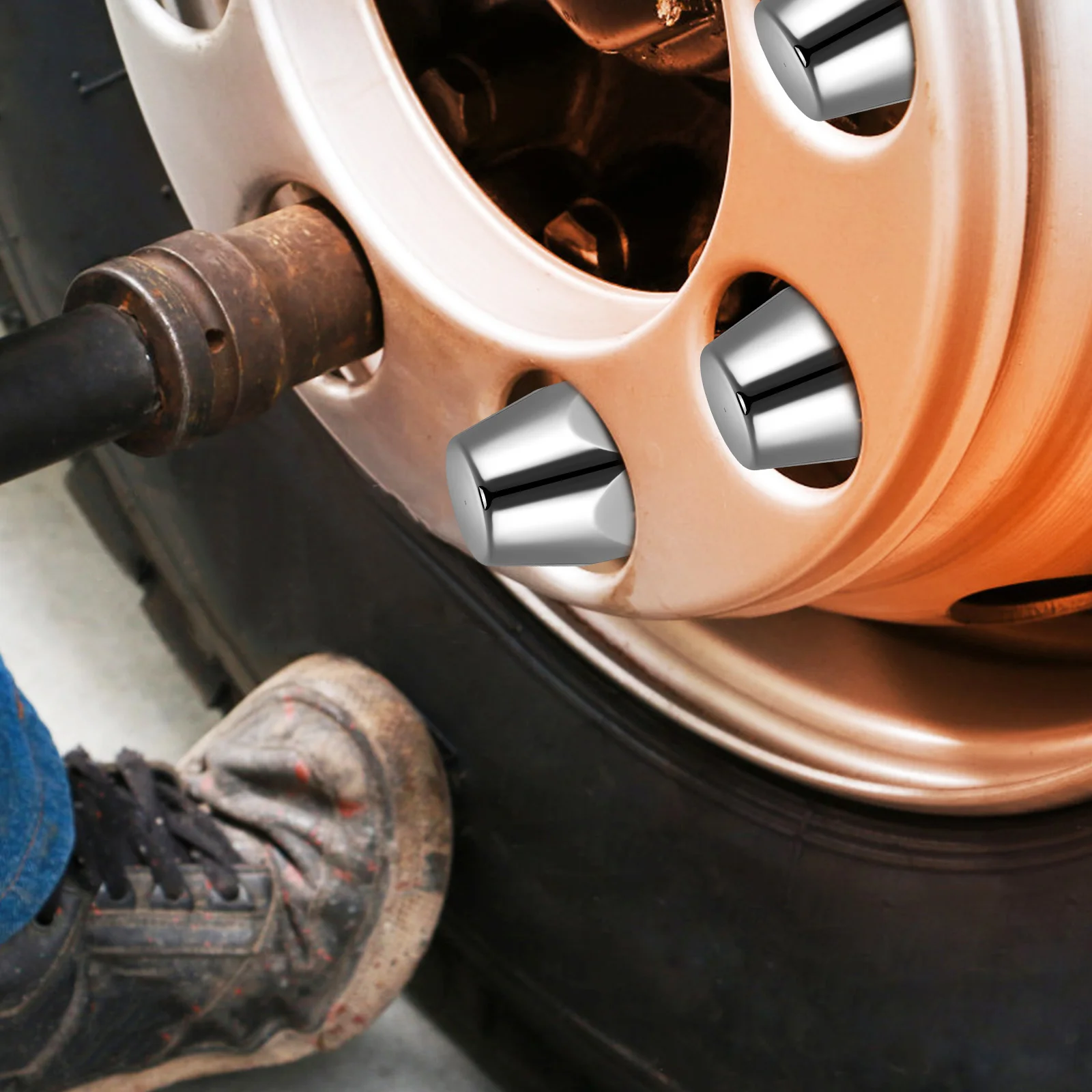 

20 шт. крышки гаек с проушинами, нержавеющие хромированные пластиковые полузащитные колпачки для ступицы колеса грузовика, колпачки для гаек с проушинами для крышки ступицы колеса прицепа