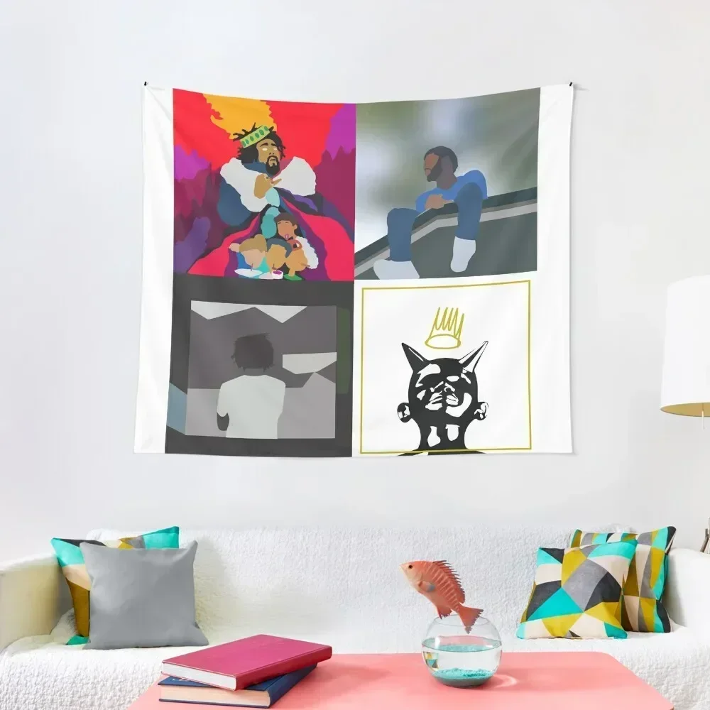 

j cole minimal albums Tapestry Aesthetic Room Decor Korean Wall Tapestries Decoration Pictures Room Wall Tapestry