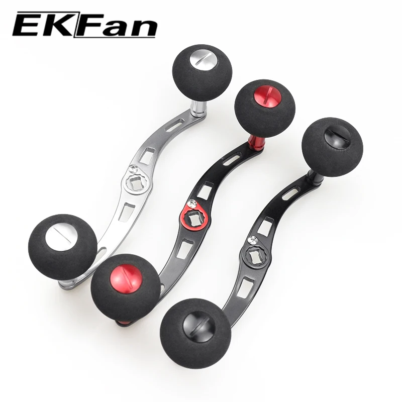 EKFan 140MM Baitcasting-Angelrollengriff Passend für S/D 7*4/8*5mm Loch Aluminiumlegierung Doppel-EVA-Knopf Köderrollengriff DIY-Teile – Detail 2