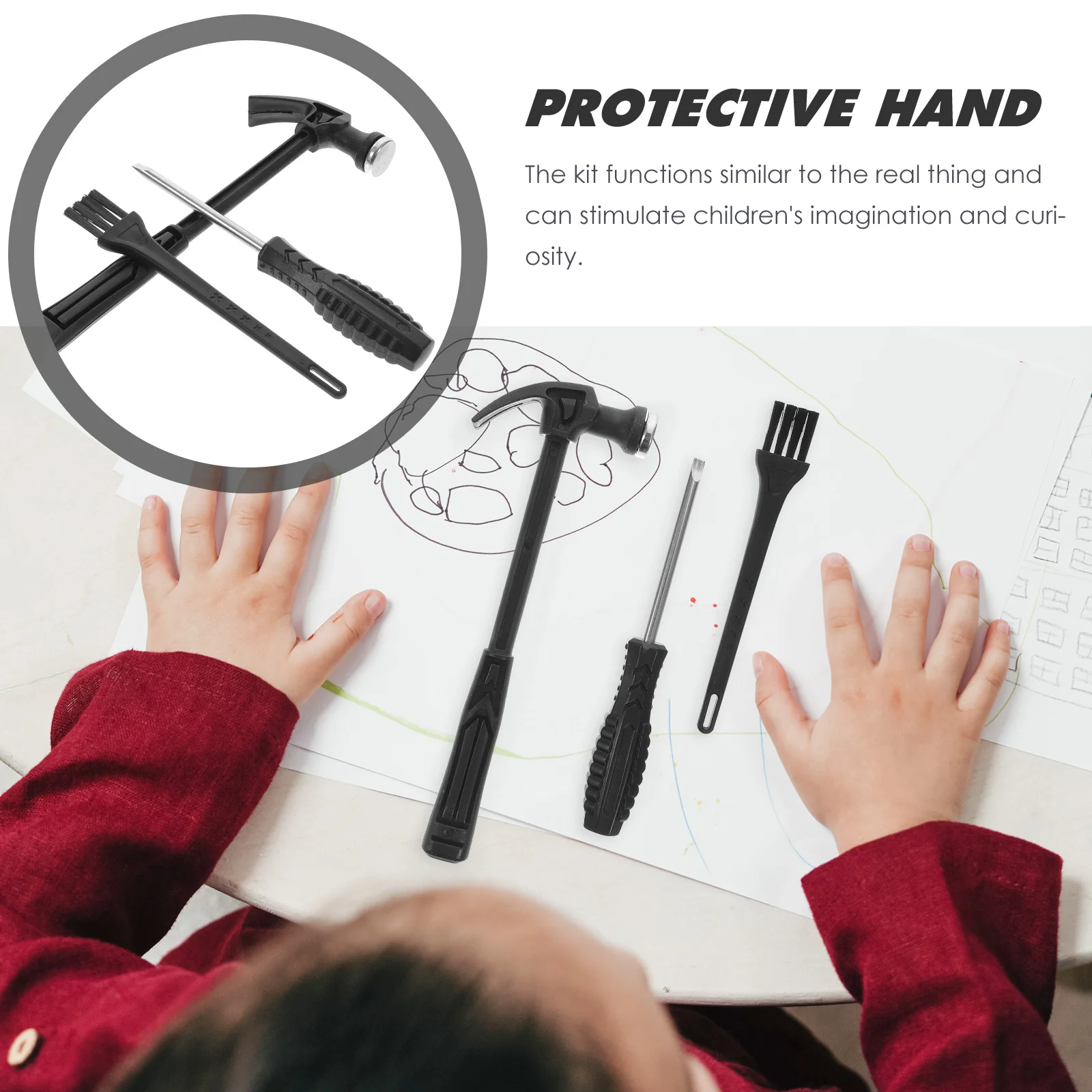 

2 set Children Archaeological Excavation Tools Kit Digging Hammer Chisel Brush Kids Educational Diy Gemstone Digging Pretend