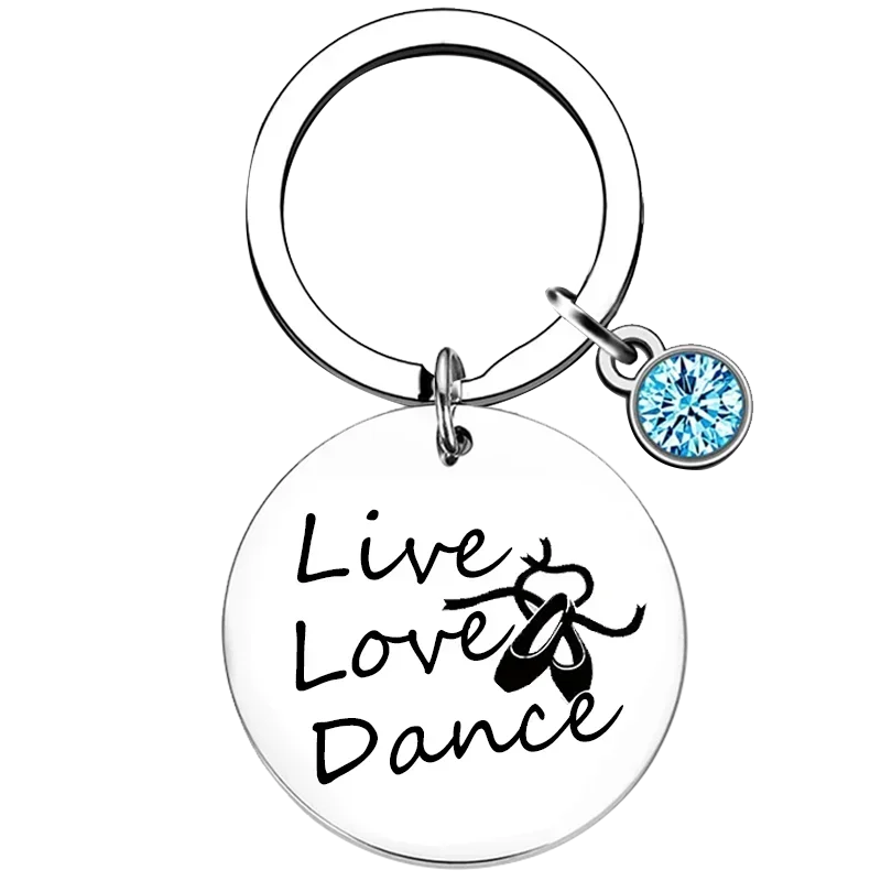 Live Love Dance Keychain &5678 Gift Dancer Key Rings Dance Teacher Gift