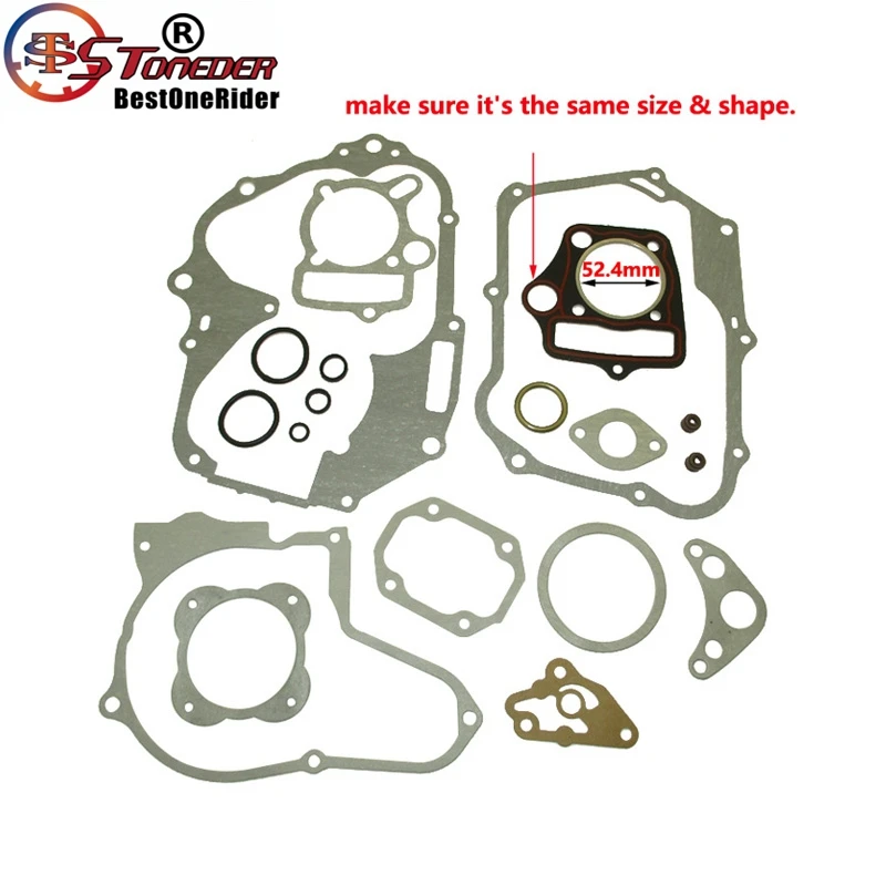 STONEDER 110cc Engine Head Gaskets Kit 52.4mm For Pit Dirt Bike ATV Quads Motorcycle