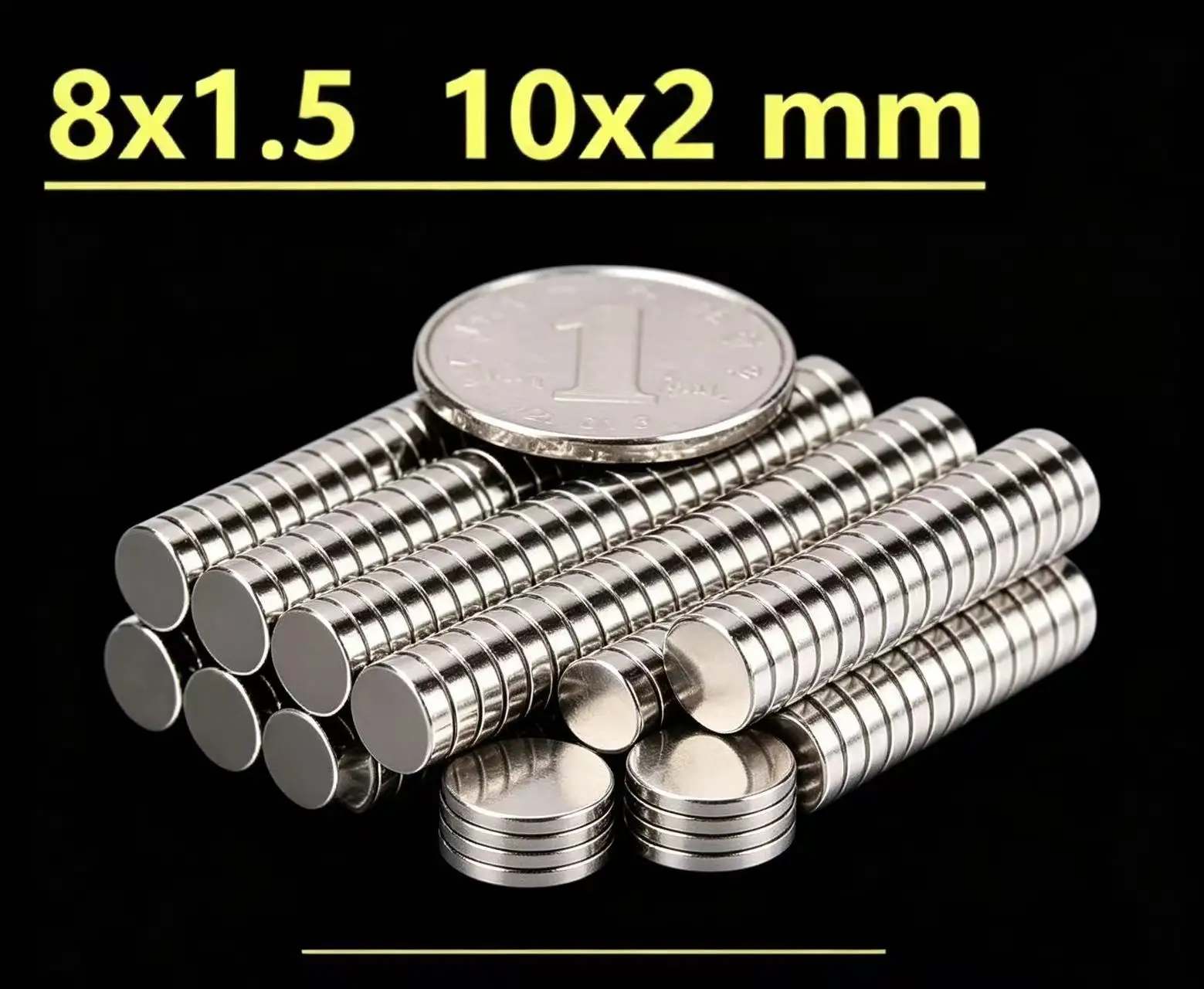 Strong Magnet Neodymium Magnets Powerful Magnets Refrigerator Magnet  8x1.5mm 10x2mm 20-100pcs Set