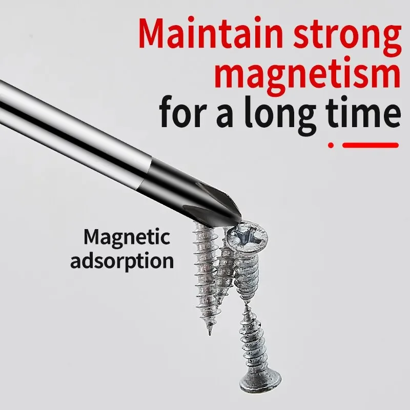 2Pcs Multifunctional Magnetic Screwdriver Flat Head Cross Screwdriver Anti Slip Basic Manual Screw Drive Tool Household