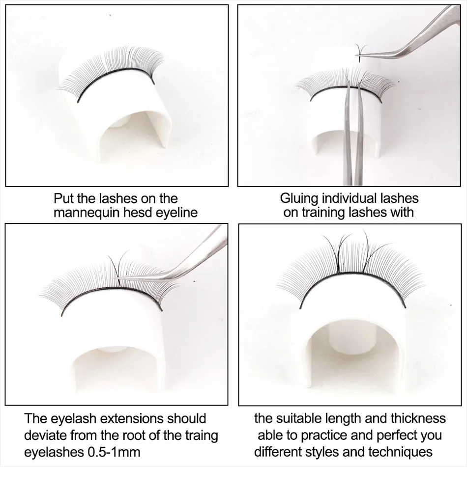 5/10/15/20 Boxen Ausbildung Wimpern Anfänger Falsche Wimpern Praxis Nerz Wimpern Streifen Einzelne Wimpern Wimpern verlängerung Werkzeuge – Detail 3