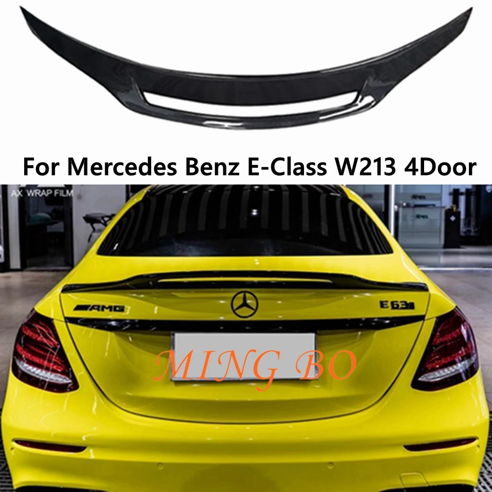 

For Mercedes-Benz E-Class W213 4Door Sedan GT Style Carbon Fiber Rear Spoiler Trunk Wing 2016 2017 2018-2023 FRP Forged carbon