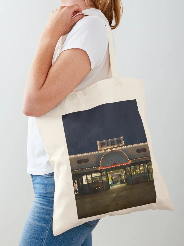 Teignmouth seaside pier front Tote Bag Canvas bag tote bag canvas tote woman cloth woman