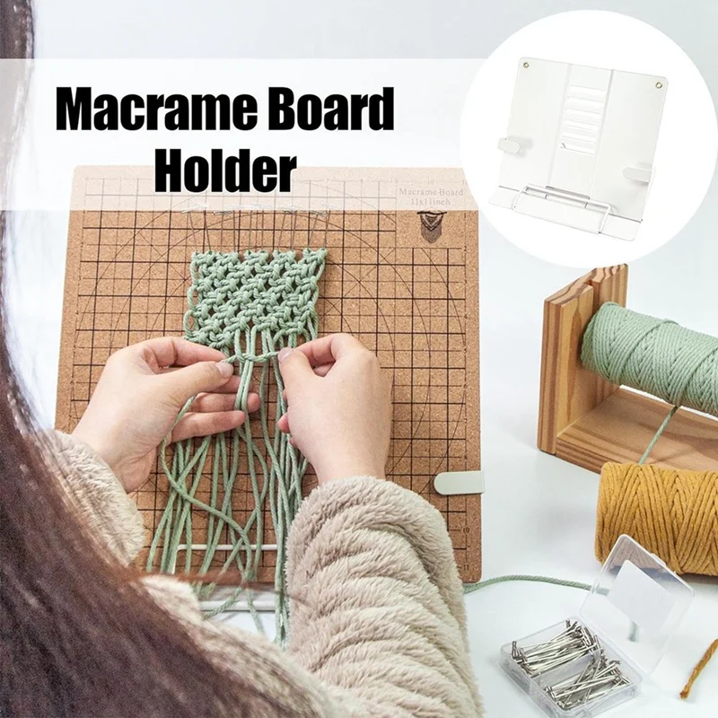 Macrame Board Stand,Arts And Crafts Multi-Function Accessories For Journals, Tablet, Recipes, Textbooks, Sheet Music