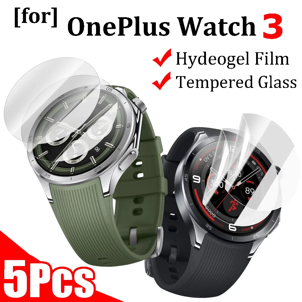 1-5PCS Tempered Glass/Hydrogel Film for Oneplus Watch 3 Anti-scratch HD Screen Protector for Oneplus Watch 3 Watch Accessories