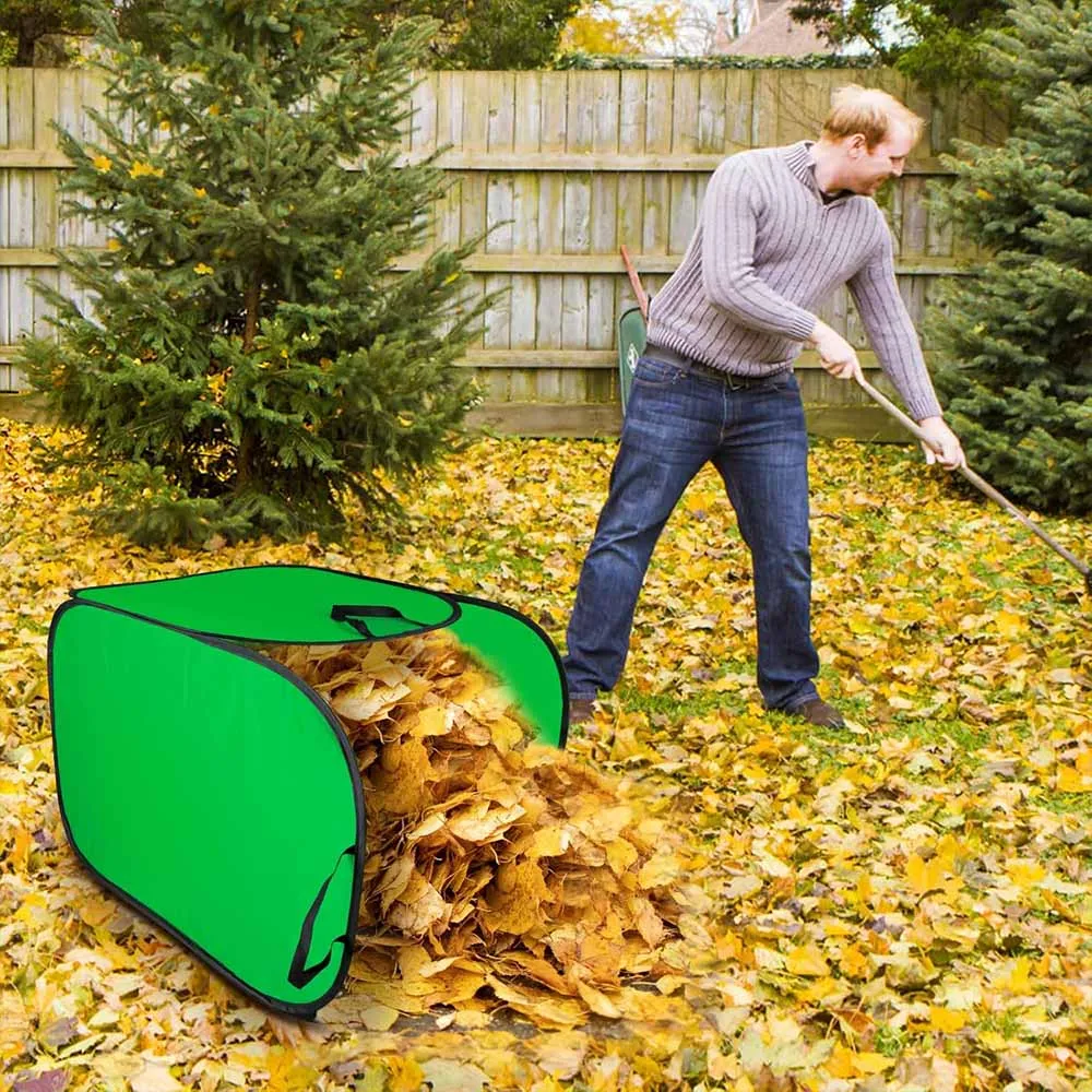 

Garden Waste Bag 25 cm Large Capacity Leaf Sack Light Trash Can Foldable Grass Container for Lawn Yard Pool Leaf Storage Bag