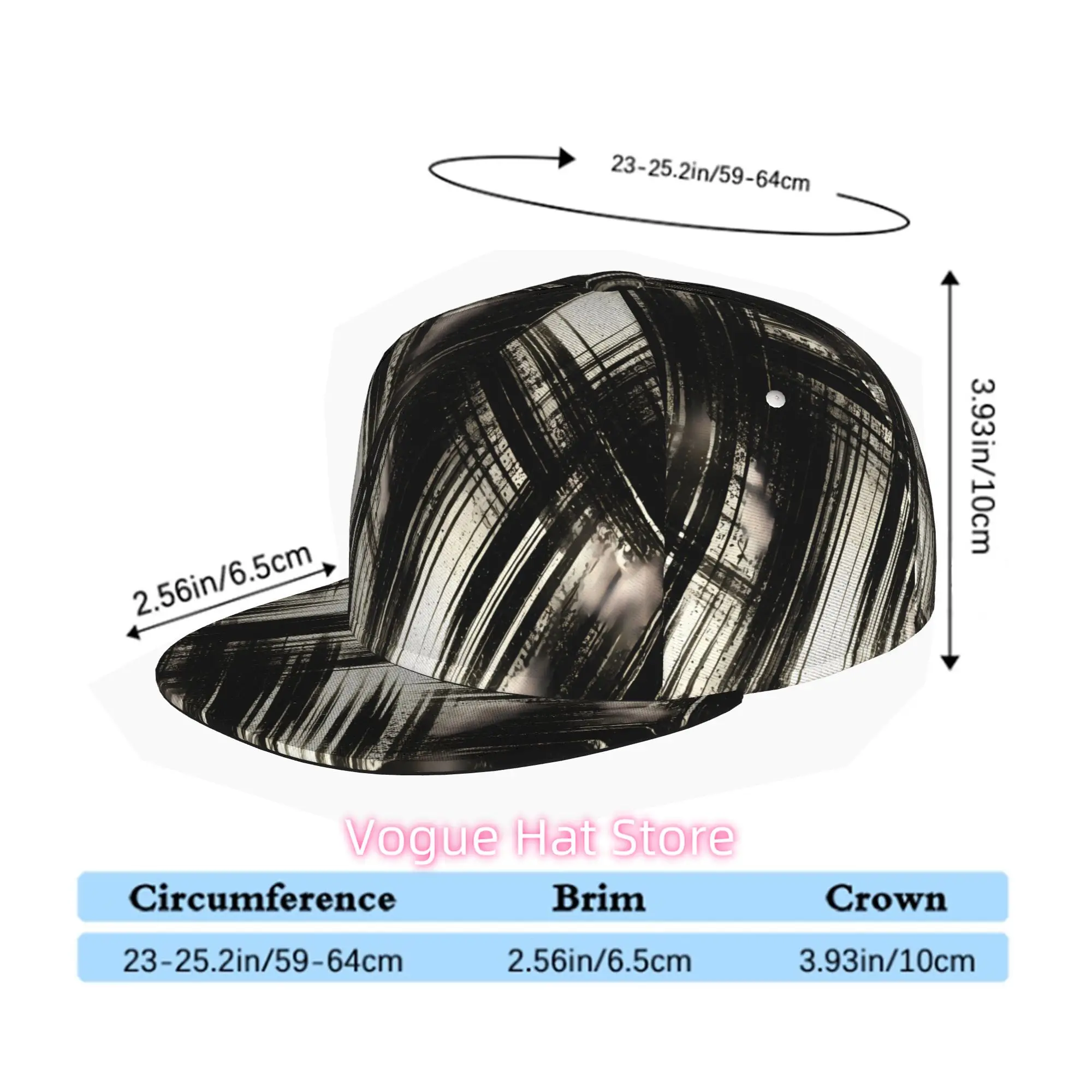 Stylish Abstract Design, Unisex Flat-Brim Baseball Cap for Men And Women, Perfect for Hip Hop Streetwear, Skateboarding, Dancing