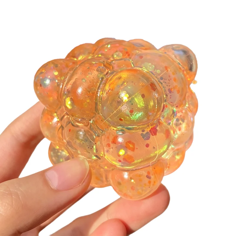 Glänzende Squishy-Würfel aus Maltose, Quetschspielzeug, Stressabbau-Spielzeug, farbige Dekompressionsgeschenke