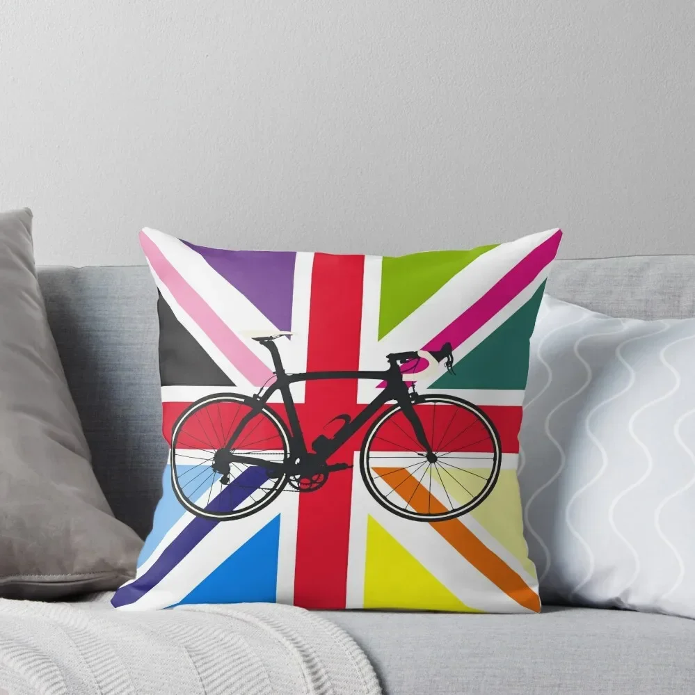 Bike Flag United Kingdom (Multi Coloured) (Big - Highlight) Throw Pillow Sofa Covers Christmas Pillow Covers Pillow