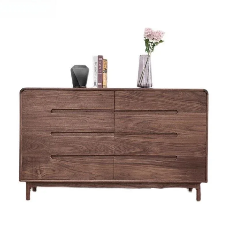 

Modern Simple North American All Solid Wood Black Walnut Eight-bucket Cabinet New Chinese Living Room Side Cabinet Furnitur