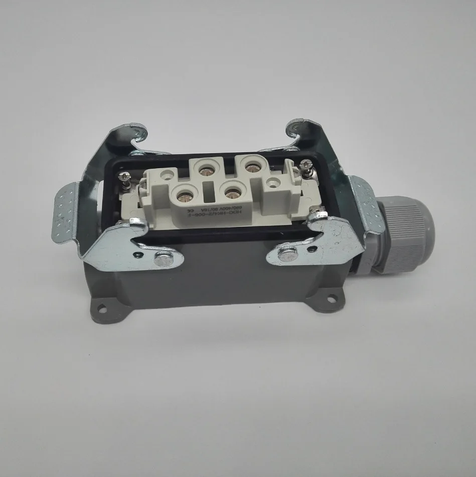 Heavy duty aviation plug hot runner mold connector 80A high current industrial waterproof rectangular connector HK004