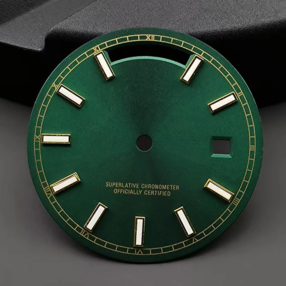 Miyota 8285 watch dial 31mm green luminous dial custom logo dial men's watch suitable for 8285 movement watch accessories
