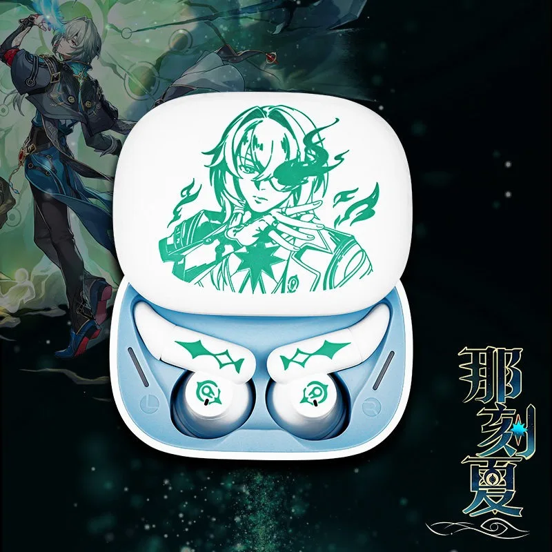 Game Honkai: Star Rail Anaxa Headphone Anaxagoras Customized Bluetooth 5.3 TWS Headset Cosplay Active Noise Cancellation Earbuds